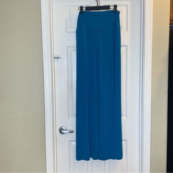 Beach Break Wide Lag High Rise Turquoise Pants Size Large - Picture 1 of 9